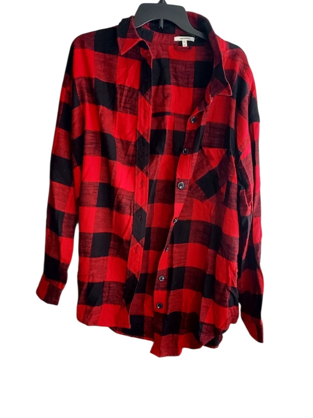 Nwot Maurices Red and Black Buffalo Plaid Button-Down Shirt